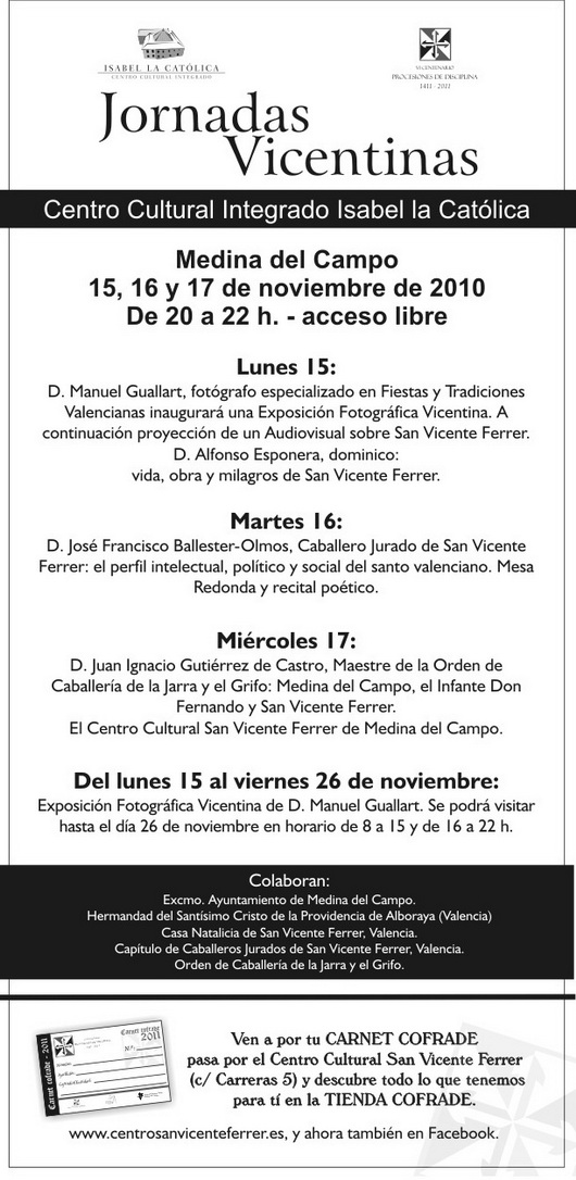 Cartel jornadas Vicentinas